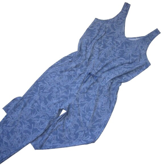 NWT Patagonia Fleetwith Romper in Current Blue Monkey Flower Stretch Jumpsuit XL - Picture 3 of 6